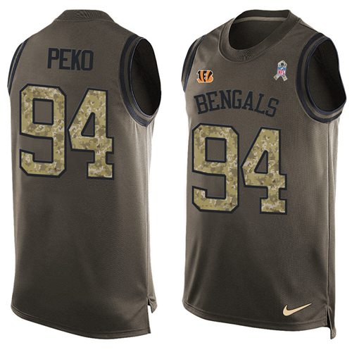 Nike Bengals #94 Domata Peko Green Men’s Stitched NFL Limited Salute To ...