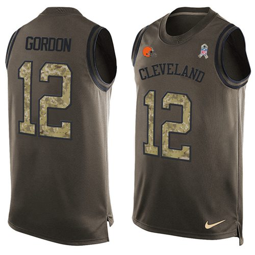 Nike Browns #12 Josh Gordon Green Men’s Stitched NFL Limited Salute To ...