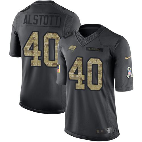 Nike Buccaneers #40 Mike Alstott Black Youth Stitched NFL Limited 2016 ...