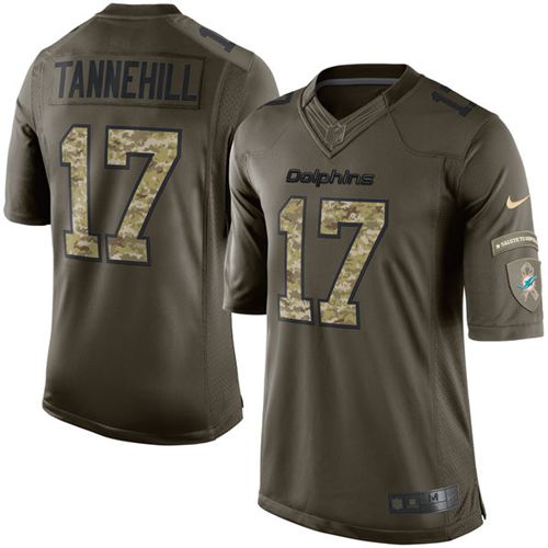 Nike Dolphins #17 Ryan Tannehill Green Men’s Stitched NFL Limited ...