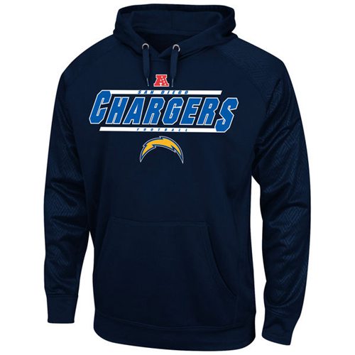 San Diego Chargers Majestic Synthetic Hoodie Sweatshirt Navy Blue ...